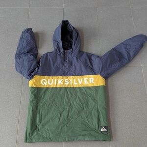 Quiksilver Navy and Green Hooded Jacket